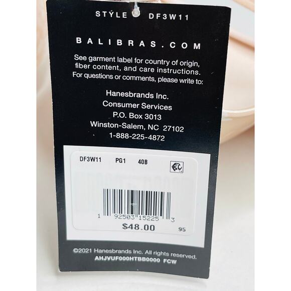 Bali One Smooth U Concealing and Shaping Underwire T-Shirt Bra size 40B New - Picture 8 of 9